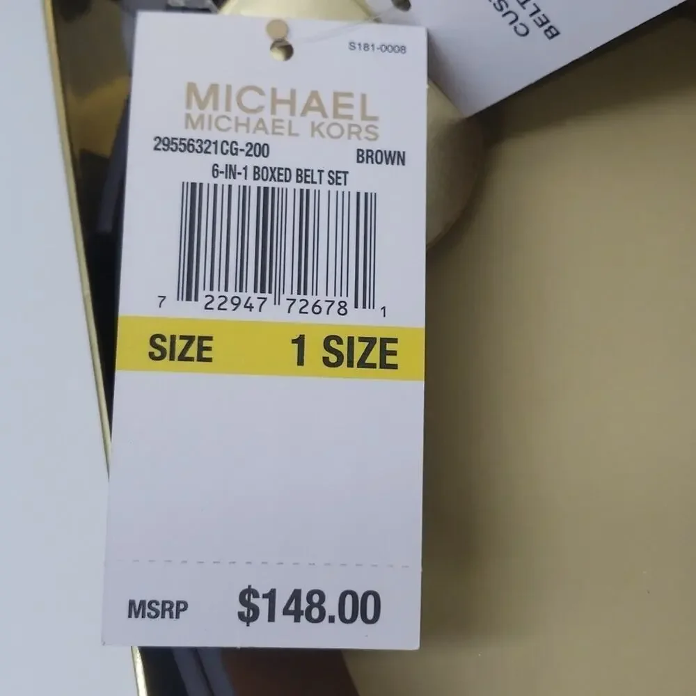 MICHAEL Michael Kors 6 In 1 Reversible Belt Set NWT